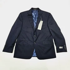 Geoffrey Beene Men's 40S Navy Blue Classic Fit Suit Jacket