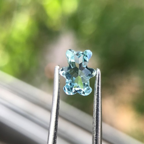 Natural 7 MM Aquamarine Teddy Cut , March birthstone, Special Cut Aquamarine . - Picture 3 of 6