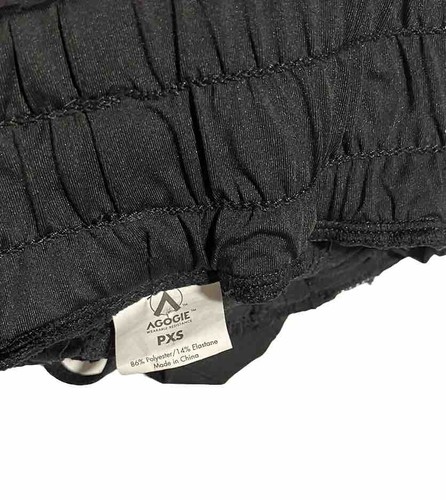 Agogie +20 Resistance Band Pants Leggings Women's PXS Black Ruched PT-1845 - Picture 5 of 5