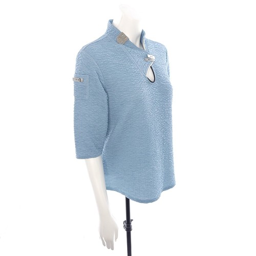 Camisa de golf para mujer Jamie Sadock azul liso talla mediana - Imagen 3 de 12