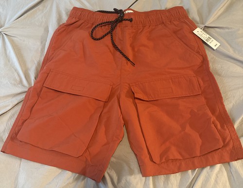 Pantalones Cortos Carga Para Hombre PacSun Rojo Ladrillo Nylon Estilo 0044 Nuevos con Etiquetas Talla Pequeña Precio de venta sugerido por el fabricante $44.95 - Imagen 1 de 6