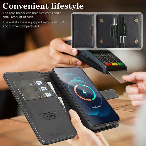 Multifunction Leather Wallet Magnetic Phone Case Cover for Samsung Galaxy iPhone - Picture 6 of 13