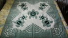 Hawaiian Quilt Lap Blanket / Wall Hanging 100% Hand Quilted/Hand Appliqued 60x60