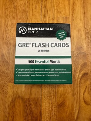 Manhattan Prep GRE Flash Cards 2nd Edition 500 Essential Vocabulary Words