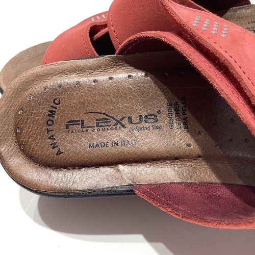 Flexus by Spring Step Womens Leather Adjustable Straps Sandal Red Sz. 5M, Exc - Picture 8 of 8