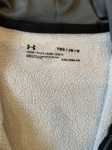 Giacca Under Armour ragazzo taglia small nero grigio cappuccio zip - Foto 6 di 6