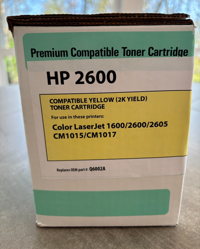 Cartucho de tóner HP 2600 AMARILLO para Color LaserJet 1600/2600/2605, NUEVO+ENVÍO GRATUITO - Imagen 2 de 5