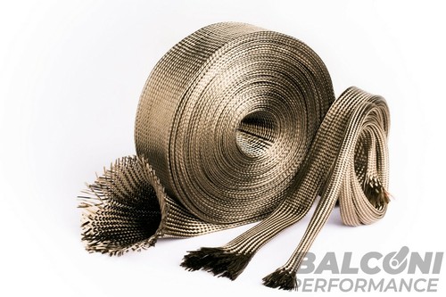 BALCONI PERFORMANCE 9/12mm Basalt Fiber Sleeve Fire Protection High Temperatures - Picture 1 of 6
