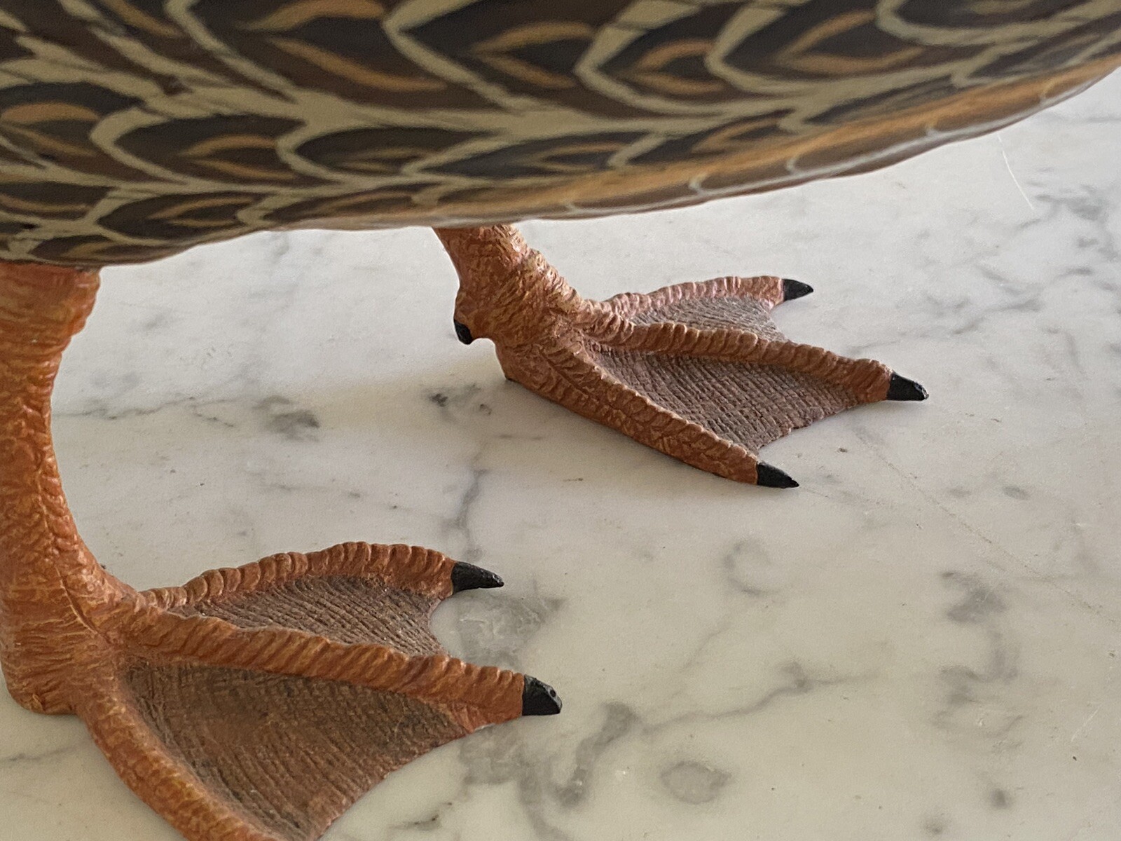 The Hadley Collection duck sculpture Mallard drake and hen Standing feet Ducks