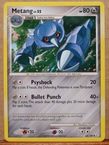 Pokemon Metang Lv 22 65 146 Uncommon Nm Card Legends Awakened Ebay Pokemon Metang Lv 22 65 146 Uncommon Nm Card Legends Awakened Ebay