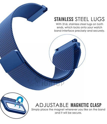 Leather Bracelet Strap Band for Samsung Galaxy Watch 46mm SM-R800 / Watch3 45mm - Picture 139 of 666