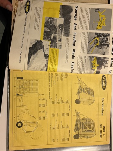 Lot Of Two!! Vintage Vermeer Baler 605 C Manual & No 290 New Idea Manual Md102 - Picture 4 of 4