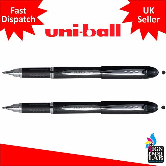 x BLACK UNI-BALL JETSTREAM SX-210 PREMIUM ROLLERBALL PEN