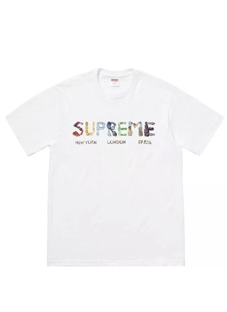 Supreme Rocks Tee White Medium Authentic ss18 Brand New Never Worn Fast Shipping