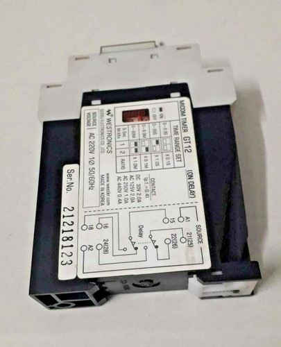 WESTRONICS GT12 micom timer On Delay slim type ac 220v 50/60Hz New - Picture 6 of 9