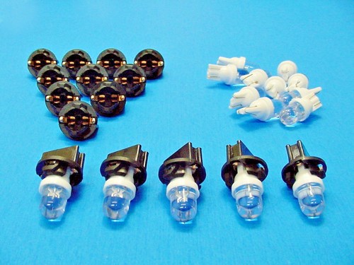 15 White Domes LEDs Lights Bulbs 1/2" Sockets Instrument Panel Dashboard Chevy - Bild 3 von 9