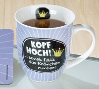 Kaffeebecher Tasse Jumbobecher Kopf Hoch... (G46529) Becher Kaffeetasse