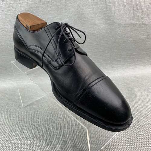 Nordstrom Renzo Oxford schwarz Leder runde Kappe Zehe Schnürschuhe Größe 8,5EE - Bild 2 von 13