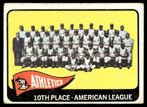 1965 Topps #151 Kansas City Leichtathletik Teamkarte Sehr guter Zustand