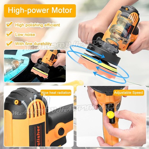 125mm Electric Car Polisher 700W Portable Sander Buffer Polishing Machine Waxer - Picture 4 of 9