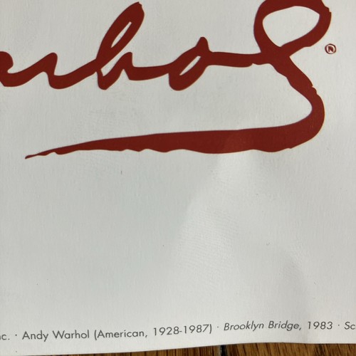 Andy Warhol Brooklyn Bridge Poster Brooklyn Museum ungerahmt 30 Zoll x 28 Zoll - Bild 5 von 15