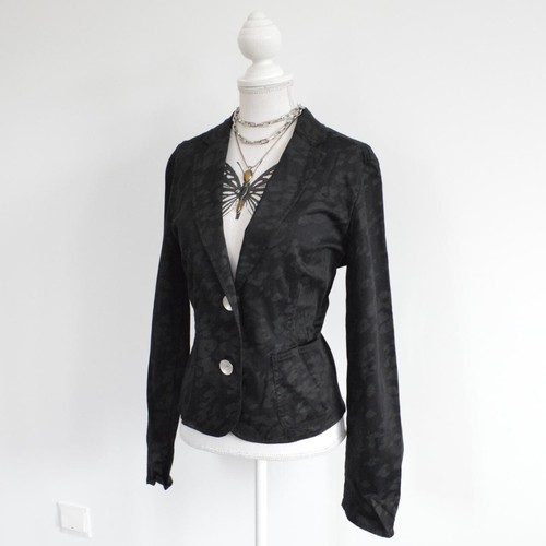 Blazer negro vintage y2k 00s 2000s animal print corp gótico oficina sirena L - Imagen 3 de 7