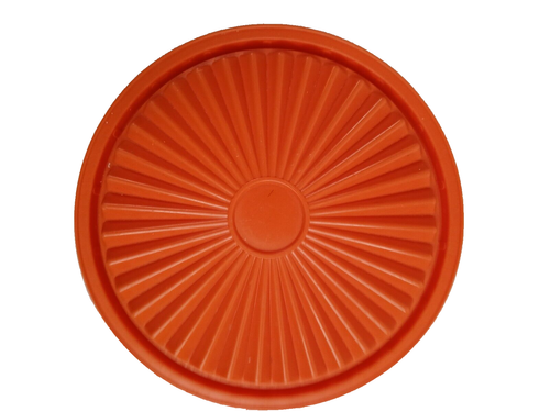 Tupperware 5" Round Servalier Replacement Lid Orange 812-36 Fits 4.5" Container - Picture 3 of 3