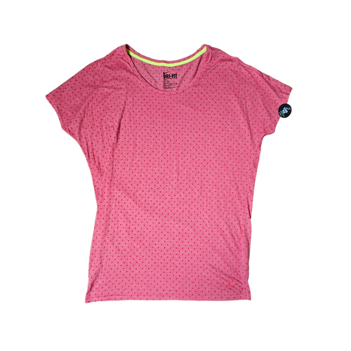 Nike Dri-Fit Touch Club Boyfriend Tee Shirt Dot Brick Red Womens L/XL 637555 NWT - Picture 7 of 10