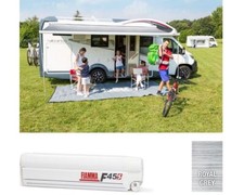Fiamma F45S 350 Awning Polar White Royal Grey Fabric