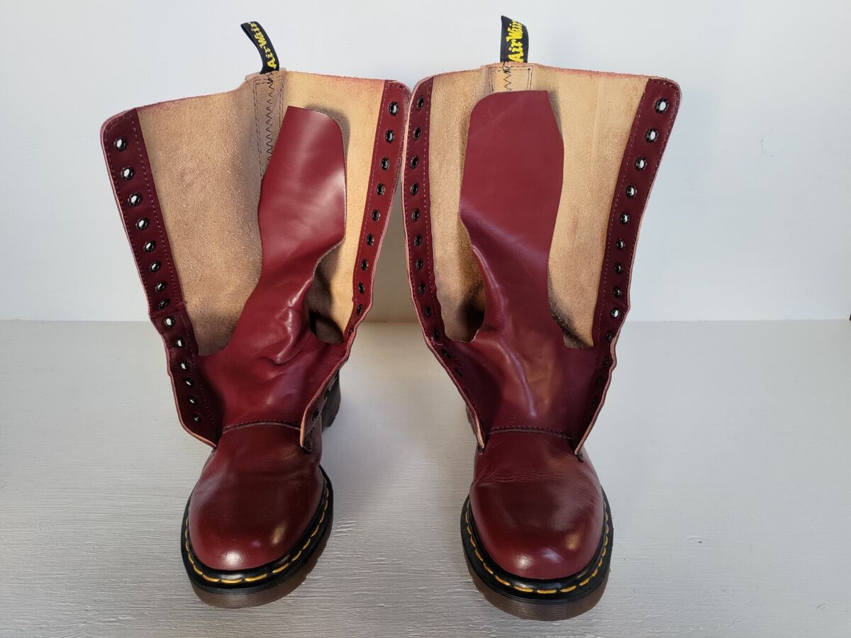 DR MARTENS CHERRY RED 14 EYE LEATHER BOOTS SIZE 5UK MADE IN DR MARTENS CHERRY RED 14 EYE LEATHER BOOTS SIZE 5UK MADE IN