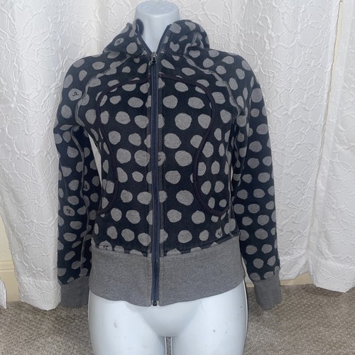 Lululemon polka dot jacket zipped hoodie size 4 EUC