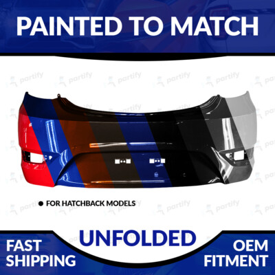 NEW Painted To Match Unfolded Rear Bumper For 2012-2017 Hyundai Accent Hatchback