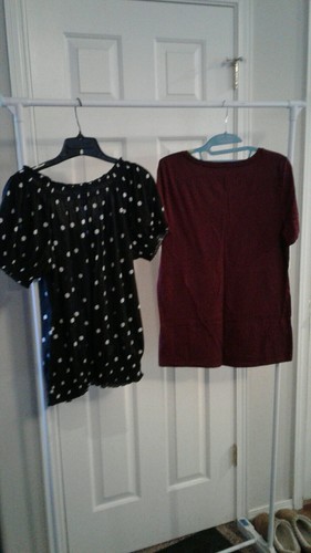 Womens Pair Of Tops No Boundaries & A New Day XL Red Black - Picture 2 of 8