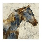 Stupell Industries Abstract Horse Layered Blocked Strokes Earth Tones Canvas ...