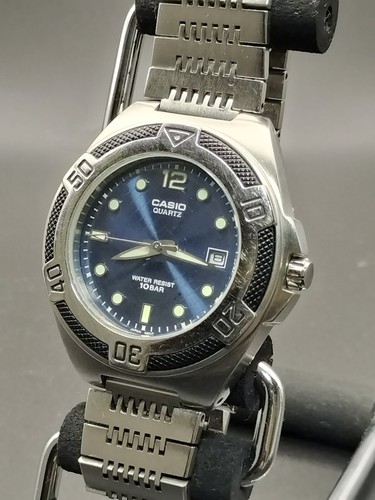 Reloj Hombre Casio EF-101 Diver Cuarzo Batería Reemplazado De Japón - Imagen 4 de 16