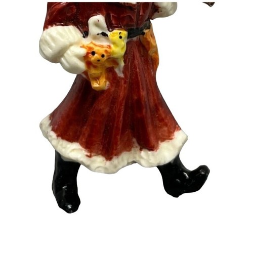 Vintage Santa Claus Christmas Ornament With Tree & Toys Holiday Decor Taiwan - Bild 5 von 6