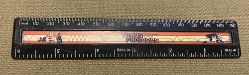 1980s Transformers Official 150mm Plastic Ruler Black Vintage