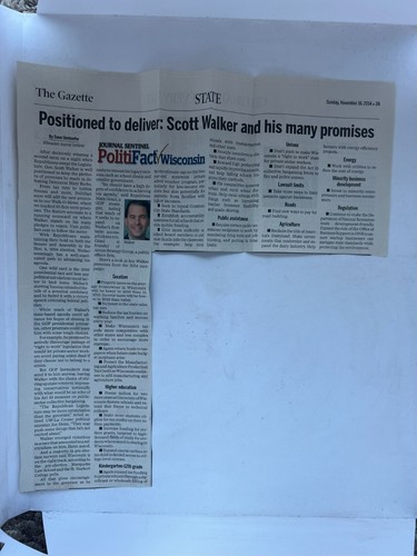 Unintimidated—NEW 1st Ed. & Print (Signed by Scott Walker) w/postcard & article - Picture 9 of 9