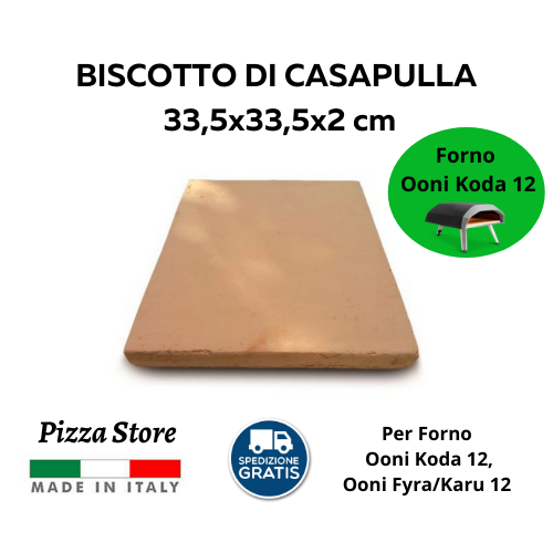 BISCOTTO DI CASAPULLA 33,5x33,5x2 - PER OONI KODA 12 - PIETRA REFRATTARIA |  eBay