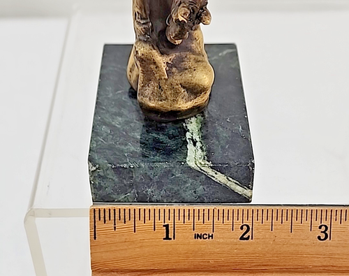 Frederic Remington Mountain Man Bronze Sculpture Marble Base 5" tall Small - Picture 9 of 12