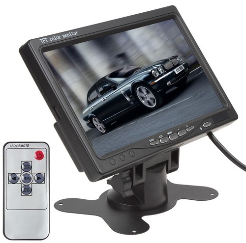 7" TFT LCD Screen Car Monitor 2ch AV in with Detachable Sunshade Remove 12-24v - Picture 12 of 12