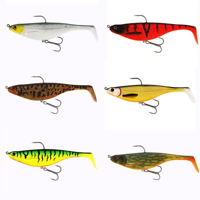 Westin Shadteez R 'N R 16cm 55g Sinking - 1 montierter Gummifisch, Hechtköder 