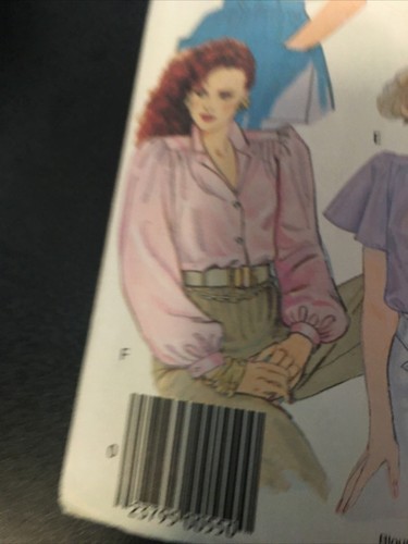 1987 McCalls 2955 Vintage Schnittmuster Damen Blusen Größe 14 - Bild 9 von 12