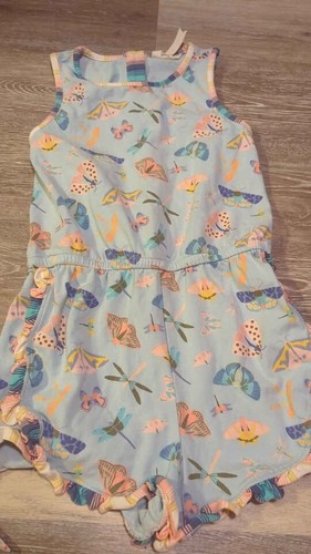 Matilda Jane blue butterfly romper one piece shorts size 8 - Picture 1 of 4