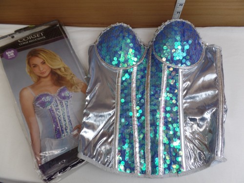 KORSETT ERWACHSENE KLEIN/MITTEL (BIS GRÖSSE 8) GLITZERND, SCHILLERND, MEERJUNGFRAU, EINHORN - Bild 1 von 5