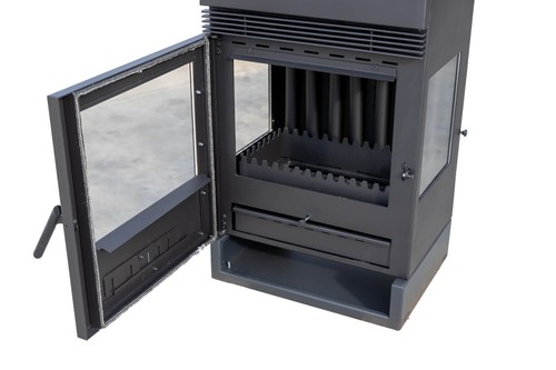 Kaminofen mit Backfach Panoramakamin 3 Scheiben 12,8 KW TKS 15 Holz Ofen - Bild 12 von 19