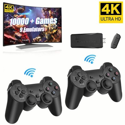 20000+ Spiele 4K HDMI Retro Konsole Videospielkonsole mit 2 Wireless Controller