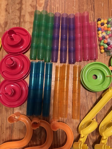 Marble Run Lot - 77 Pieces - Includes plastic Marbles - See Pics - Picture 5 of 11