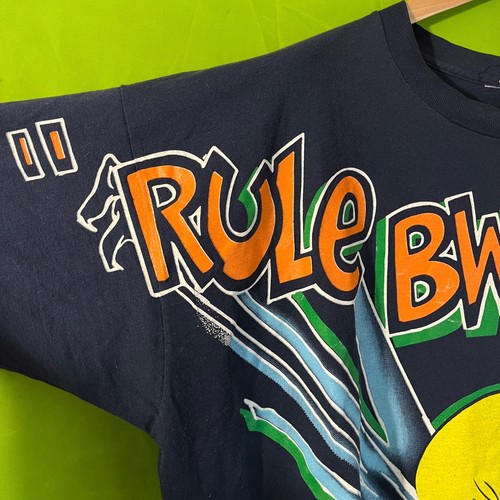 XXXL 90s Vintage Looney Tunes Tweety Bird Rule Bweaker Cartoon Warner Bros Shirt - Picture 2 of 7