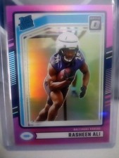 2024 Panini Donruss - Rated Rookie Rasheen Ali #347 Optic Preview Pink Prizm